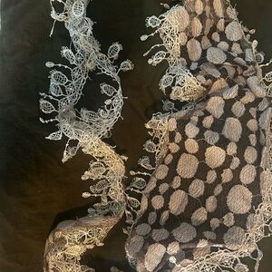 Lace accent scarf